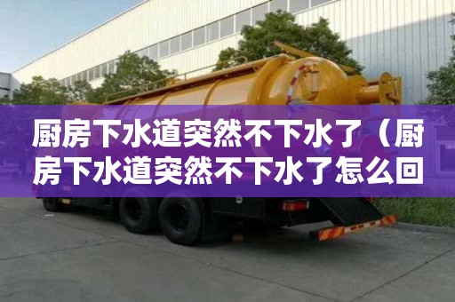 廚房下水道突然不下水了（廚房下水道突然不下水了怎么回事）