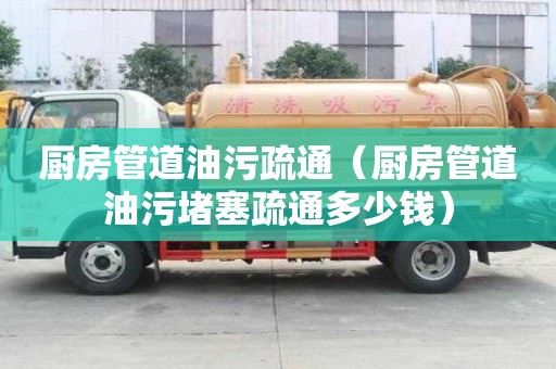 廚房管道油污疏通（廚房管道油污堵塞疏通多少錢）