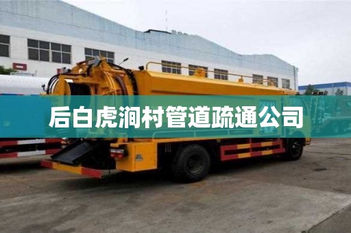 后白虎澗村管道疏通公司