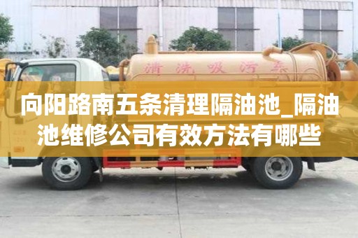 向陽(yáng)路南五條清理隔油池_隔油池維修公司有效方法有哪些
