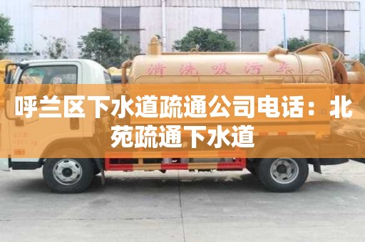 呼蘭區(qū)下水道疏通公司電話：北苑疏通下水道