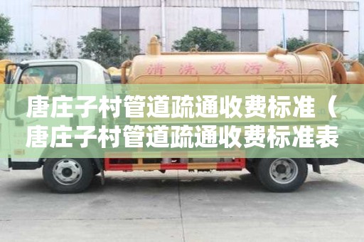 唐莊子村管道疏通收費標準(唐莊子村管道疏通收費標準表) 唐莊子村管道疏通收費標準(唐莊子村管道疏通收費標準表)