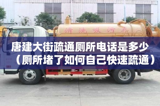 唐建大街疏通廁所電話是多少（廁所堵了如何自己快速疏通）