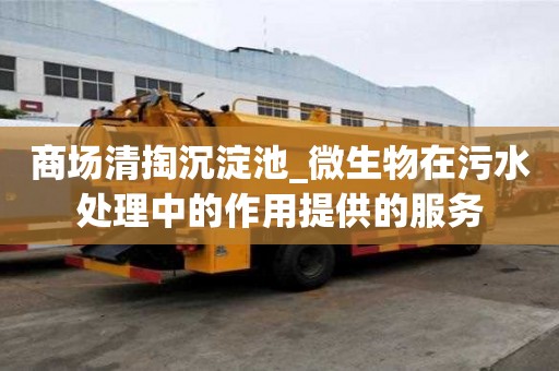 商場清掏沉淀池_微生物在污水處理中的作用提供的服務