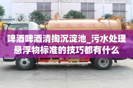啤酒啤酒清掏沉淀池_污水處理懸浮物標(biāo)準(zhǔn)的技巧都有什么