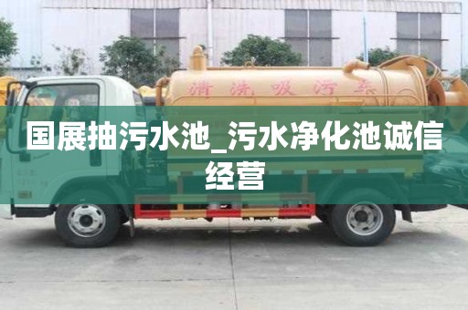 國展抽污水池_污水凈化池誠信經營