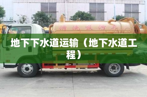 地下下水道運輸（地下水道工程）