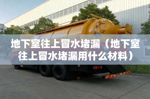 地下室往上冒水堵漏（地下室往上冒水堵漏用什么材料）