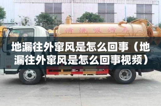 地漏往外竄風是怎么回事（地漏往外竄風是怎么回事視頻）