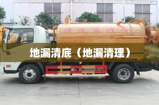 地漏清底（地漏清理）