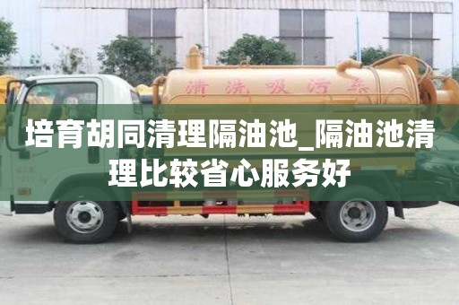 培育胡同清理隔油池_隔油池清理比較省心服務好