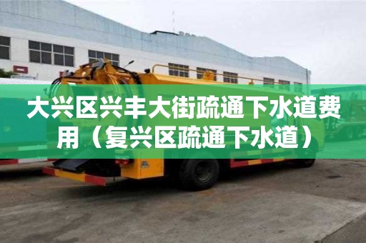 大興區興豐大街疏通下水道費用（復興區疏通下水道）