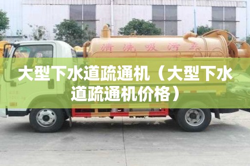大型下水道疏通機(jī)（大型下水道疏通機(jī)價(jià)格）