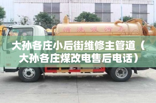 大孫各莊小后街維修主管道（大孫各莊煤改電售后電話）