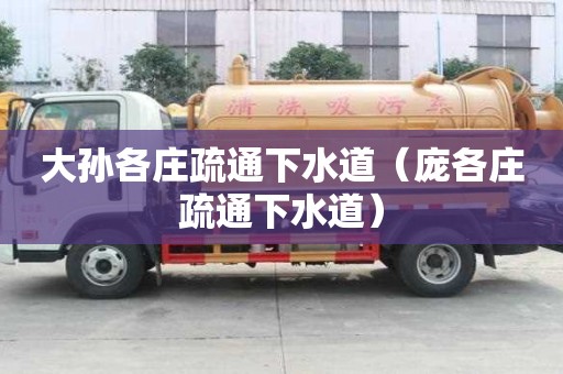 大孫各莊疏通下水道（龐各莊疏通下水道）