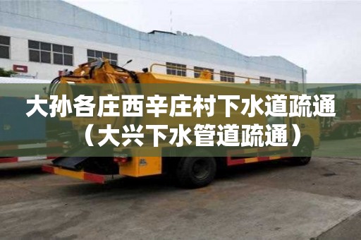 大孫各莊西辛莊村下水道疏通（大興下水管道疏通）