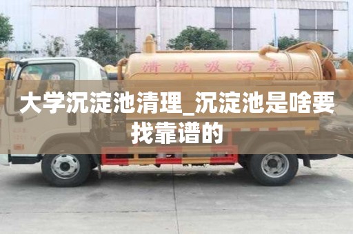 大學沉淀池清理_沉淀池是啥要找靠譜的