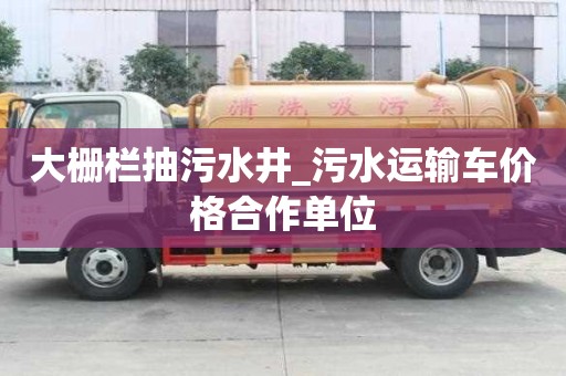 大柵欄抽污水井_污水運(yùn)輸車價格合作單位