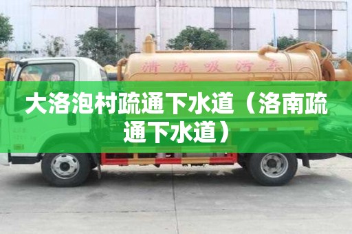 大洛泡村疏通下水道（洛南疏通下水道）