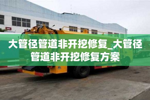 大管徑管道非開挖修復_大管徑管道非開挖修復方案