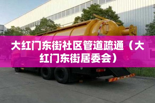 大紅門東街社區管道疏通（大紅門東街居委會）