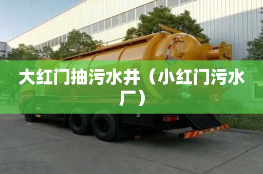 大紅門抽污水井（小紅門污水廠）