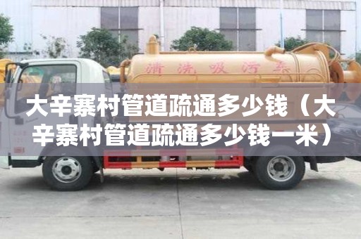 大辛寨村管道疏通多少錢(大辛寨村管道疏通多少錢一米) 大辛寨村管道疏通多少錢(大辛寨村管道疏通多少錢一米)