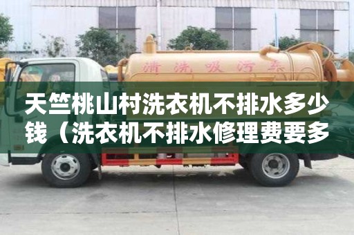 天竺桃山村洗衣機不排水多少錢（洗衣機不排水修理費要多少錢?）