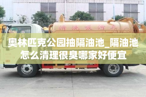奧林匹克公園抽隔油池_隔油池怎么清理很臭哪家好便宜