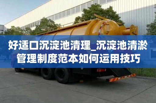 好適口沉淀池清理_沉淀池清淤管理制度范本如何運(yùn)用技巧