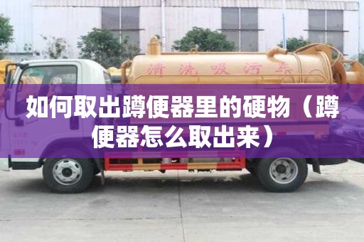 如何取出蹲便器里的硬物（蹲便器怎么取出來(lái)）