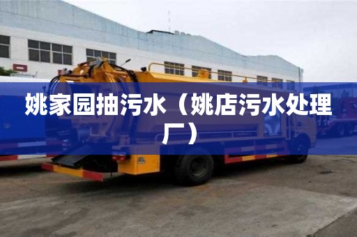 姚家園抽污水（姚店污水處理廠）