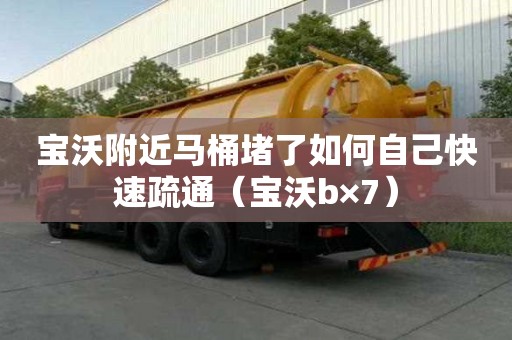 寶沃附近馬桶堵了如何自己快速疏通（寶沃b×7）