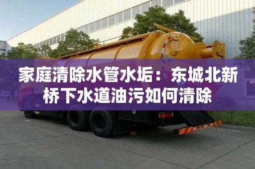 家庭清除水管水垢：東城北新橋下水道油污如何清除
