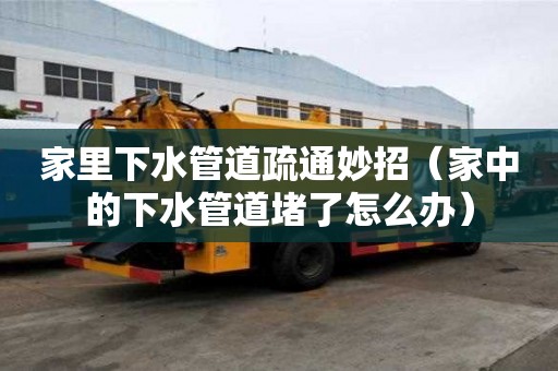 家里下水管道疏通妙招（家中的下水管道堵了怎么辦）