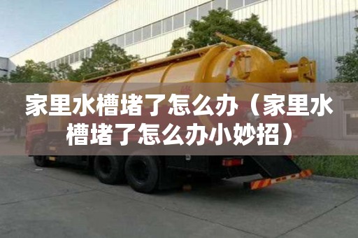 家里水槽堵了怎么辦（家里水槽堵了怎么辦小妙招）