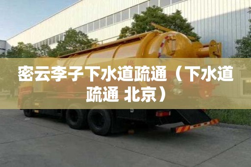 密云李子下水道疏通（下水道疏通 北京）