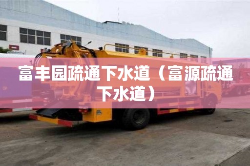 富豐園疏通下水道（富源疏通下水道）