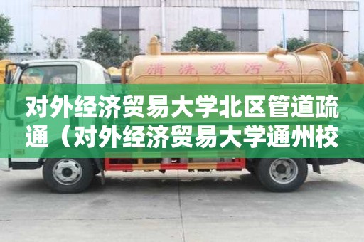 對外經濟貿易大學北區管道疏通（對外經濟貿易大學通州校區）