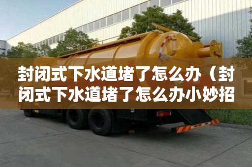 封閉式下水道堵了怎么辦（封閉式下水道堵了怎么辦小妙招）