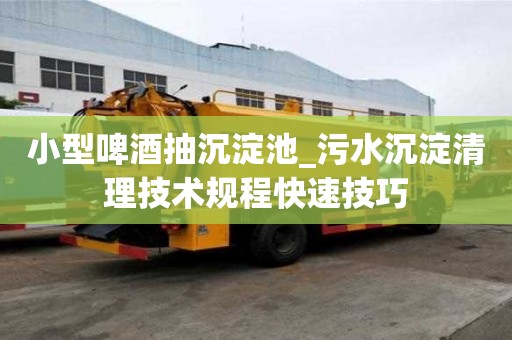 小型啤酒抽沉淀池_污水沉淀清理技術規程快速技巧