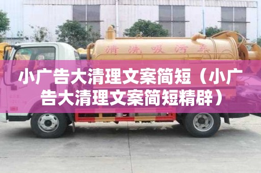 小廣告大清理文案簡短（小廣告大清理文案簡短精辟）
