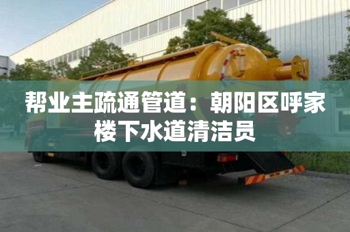 幫業(yè)主疏通管道：朝陽(yáng)區(qū)呼家樓下水道清潔員