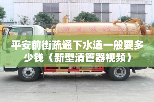 平安前街疏通下水道一般要多少錢（新型清管器視頻）
