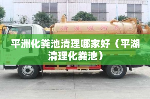 平洲化糞池清理哪家好（平湖清理化糞池）