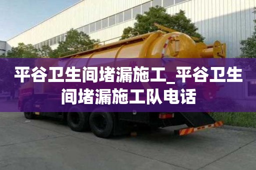 平谷衛生間堵漏施工_平谷衛生間堵漏施工隊電話