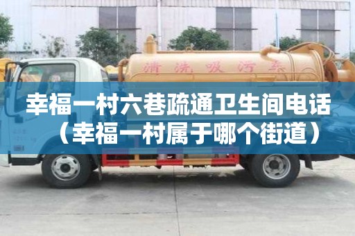 幸福一村六巷疏通衛生間電話（幸福一村屬于哪個街道）