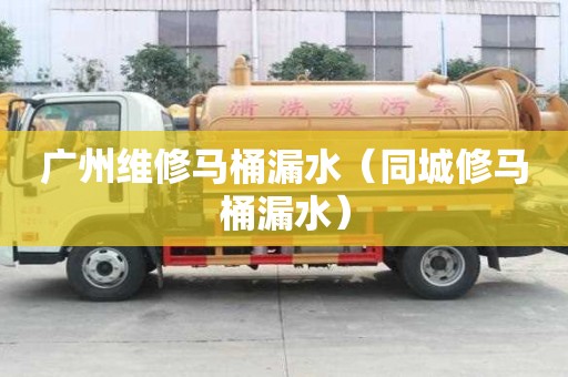 廣州維修馬桶漏水（同城修馬桶漏水）