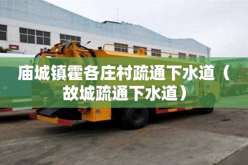 廟城鎮霍各莊村疏通下水道（故城疏通下水道）