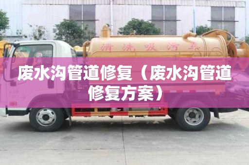 廢水溝管道修復（廢水溝管道修復方案）